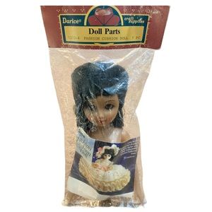 NEW Vintage Darice Craft Designer Doll Parts Girl Ethnic Movable Eyes 1213-4